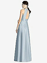 Rear View Thumbnail - Mist Sleeveless Open-Back Pleated Skirt Dress with Pockets