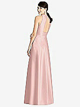 Rear View Thumbnail - Rose - PANTONE Rose Quartz Sleeveless Open-Back Pleated Skirt Dress with Pockets