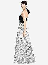 Rear View Thumbnail - Botanica Strapless Floral Skirt A-Line Dress with Pockets