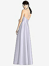 Rear View Thumbnail - Silver Dove V-Neck Full Skirt Satin Maxi Dress