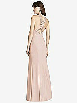 Rear View Thumbnail - Cameo Criss Cross Open-Back Trumpet Gown