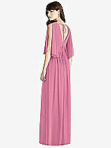 Rear View Thumbnail - Orchid Pink Split Sleeve Backless Chiffon Maxi Dress