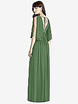 Rear View Thumbnail - Vineyard Green Split Sleeve Backless Chiffon Maxi Dress