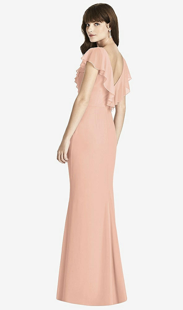 Back View - Pale Peach After Six Bridesmaid Dress 6779