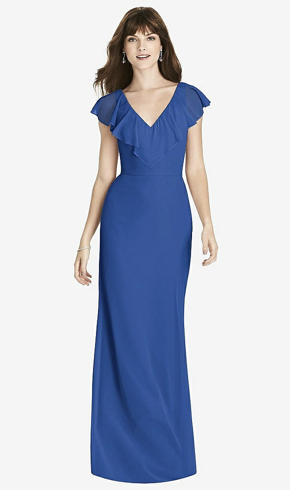 Front View - Classic Blue After Six Bridesmaid Dress 6779