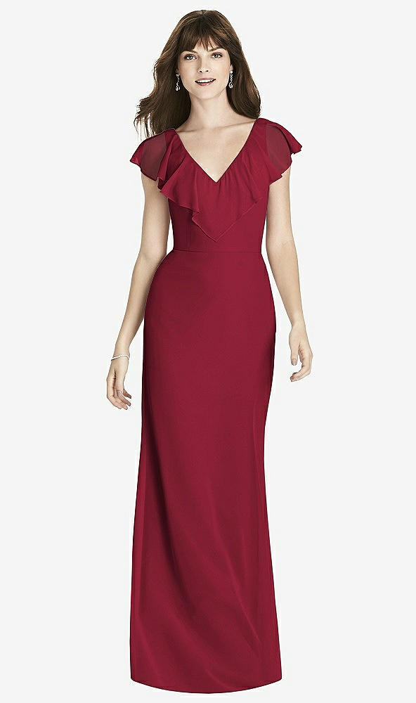 Front View - Burgundy After Six Bridesmaid Dress 6779