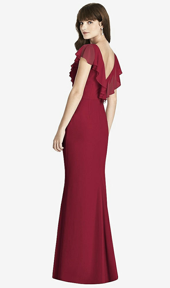 Back View - Burgundy After Six Bridesmaid Dress 6779