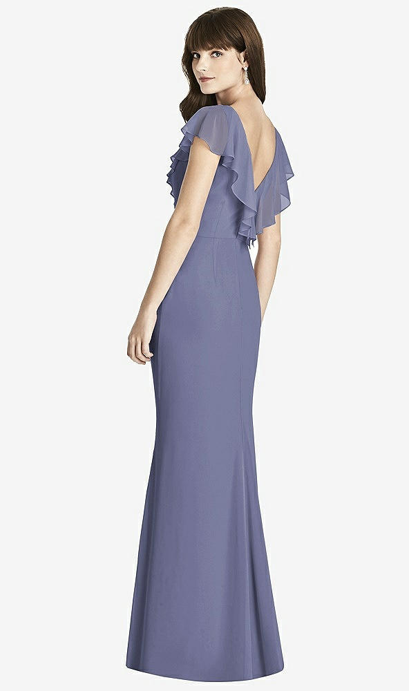 Back View - French Blue After Six Bridesmaid Dress 6779