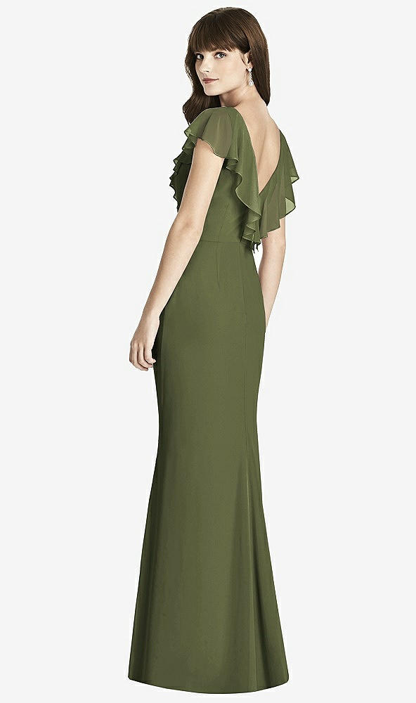 Back View - Olive Green After Six Bridesmaid Dress 6779