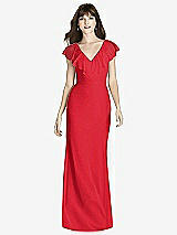 Front View Thumbnail - Parisian Red After Six Bridesmaid Dress 6779