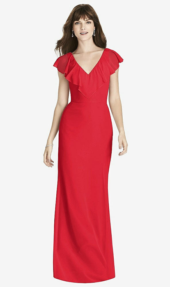 Front View - Parisian Red After Six Bridesmaid Dress 6779