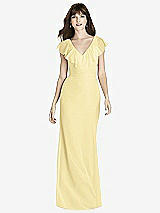 Front View Thumbnail - Pale Yellow After Six Bridesmaid Dress 6779