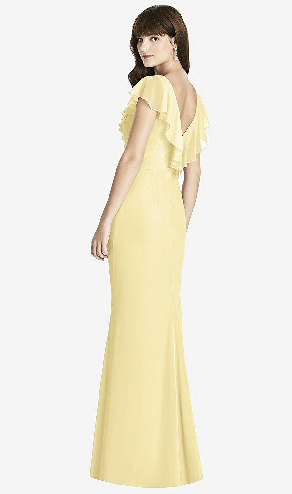 Back View - Pale Yellow After Six Bridesmaid Dress 6779