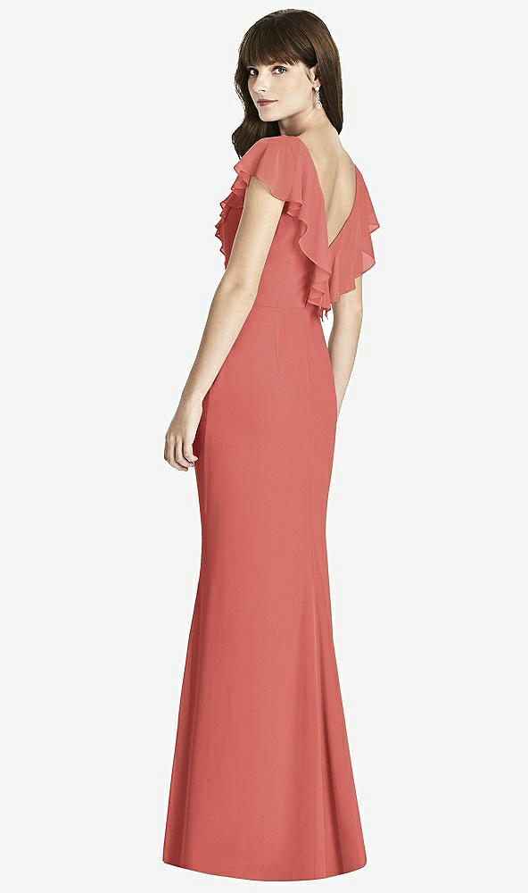 Back View - Coral Pink After Six Bridesmaid Dress 6779
