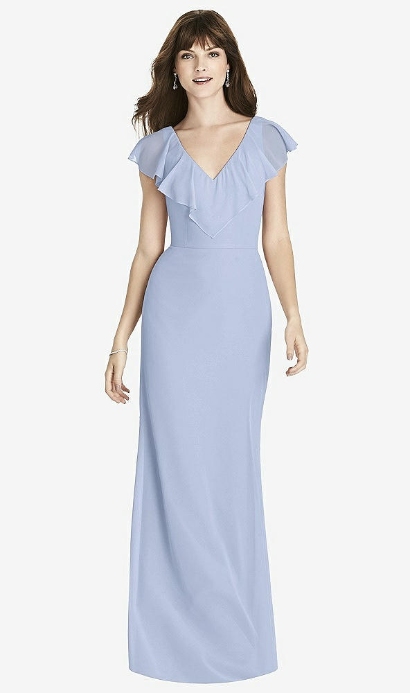 Front View - Sky Blue After Six Bridesmaid Dress 6779