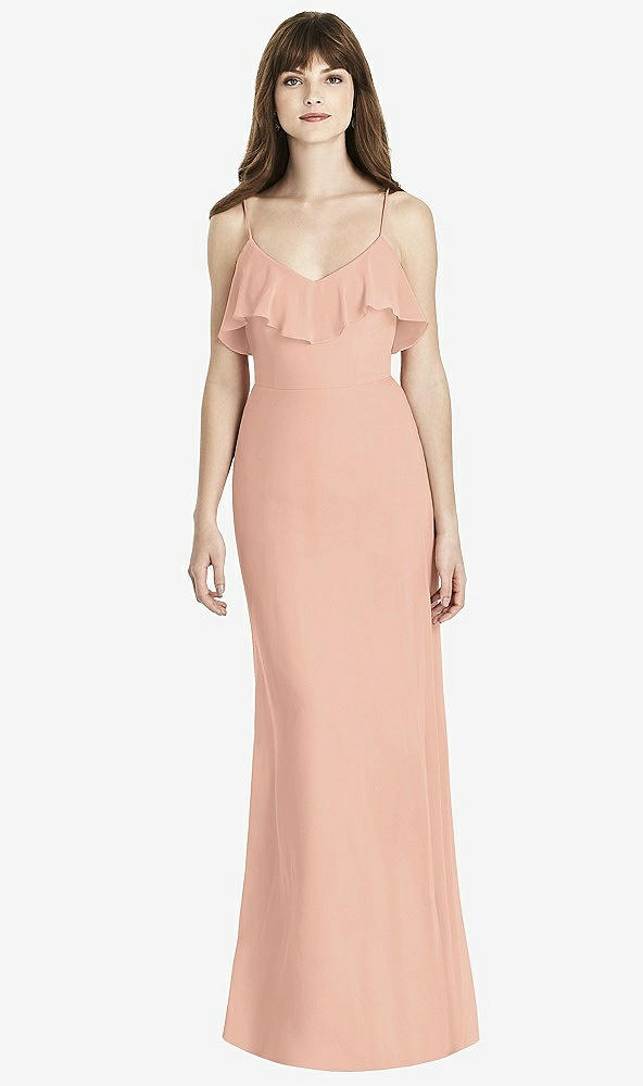 Front View - Pale Peach After Six Bridesmaid Dress 6780