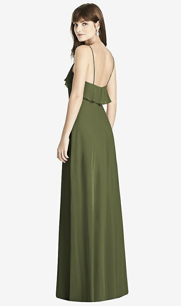 Back View - Olive Green After Six Bridesmaid Dress 6780