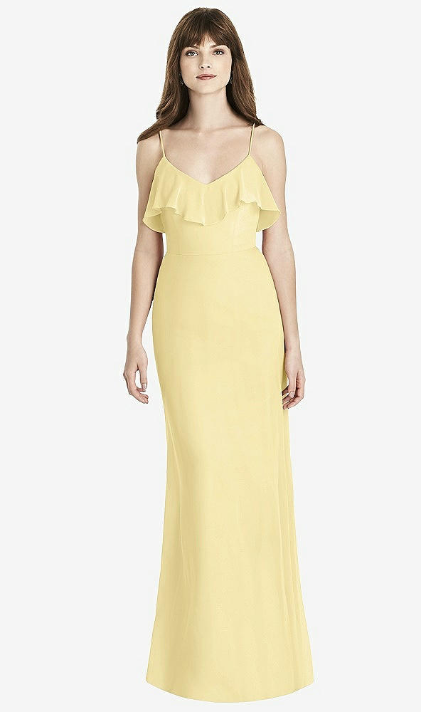 Front View - Pale Yellow After Six Bridesmaid Dress 6780