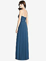 Rear View Thumbnail - Dusk Blue Jeweled Twist Halter Maxi Dress