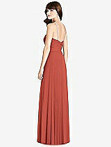 Rear View Thumbnail - Amber Sunset Jeweled Twist Halter Maxi Dress