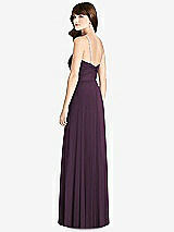 Rear View Thumbnail - Aubergine Jeweled Twist Halter Maxi Dress