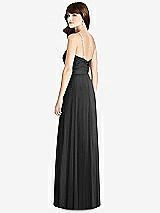 Rear View Thumbnail - Black Jeweled Twist Halter Maxi Dress