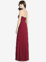 Rear View Thumbnail - Burgundy Jeweled Twist Halter Maxi Dress