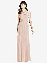 Front View Thumbnail - Cameo Jeweled Twist Halter Maxi Dress