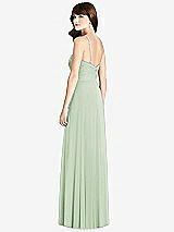 Rear View Thumbnail - Celadon Jeweled Twist Halter Maxi Dress