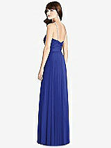Rear View Thumbnail - Cobalt Blue Jeweled Twist Halter Maxi Dress