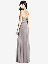 Rear View Thumbnail - Cashmere Gray Jeweled Twist Halter Maxi Dress