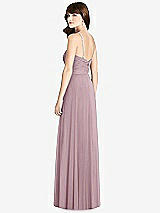 Rear View Thumbnail - Dusty Rose Jeweled Twist Halter Maxi Dress