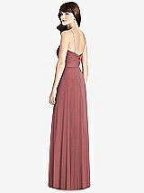 Rear View Thumbnail - English Rose Jeweled Twist Halter Maxi Dress