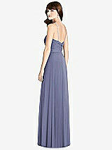 Rear View Thumbnail - French Blue Jeweled Twist Halter Maxi Dress
