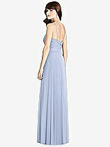 Rear View Thumbnail - Sky Blue Jeweled Twist Halter Maxi Dress