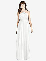 Front View Thumbnail - White Jeweled Twist Halter Maxi Dress