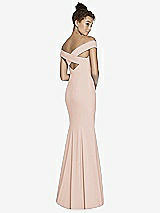 Alt View 1 Thumbnail - Cameo Off-the-Shoulder Criss Cross Back Trumpet Gown