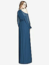 Rear View Thumbnail - Dusk Blue Dessy Bridesmaid Dress 3018
