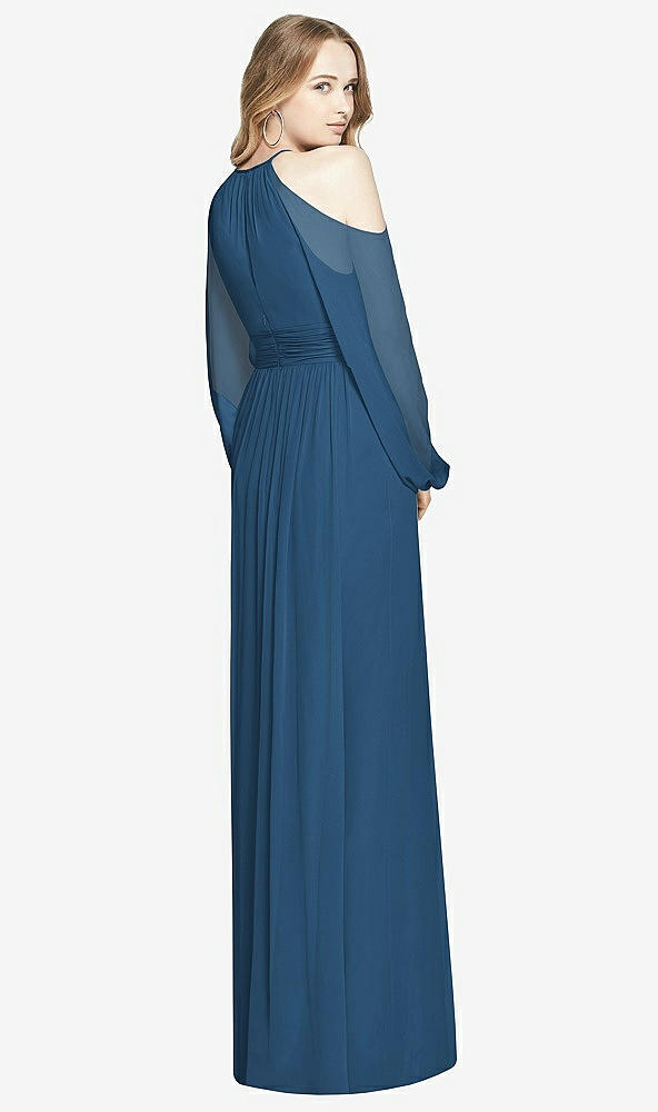 Back View - Dusk Blue Dessy Bridesmaid Dress 3018