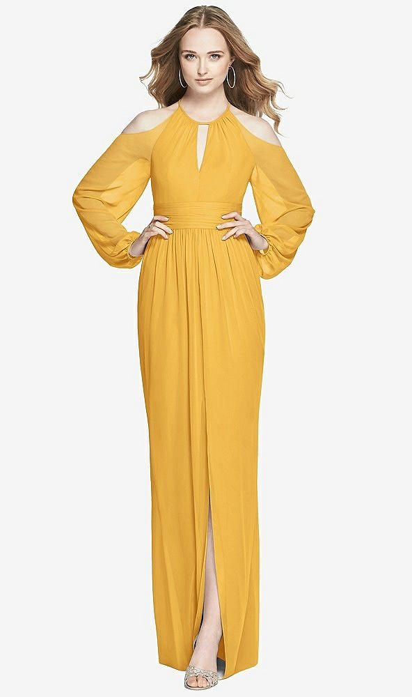 Front View - NYC Yellow Dessy Bridesmaid Dress 3018