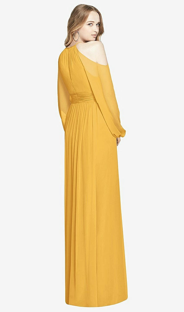 Back View - NYC Yellow Dessy Bridesmaid Dress 3018