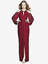 Front View Thumbnail - Burgundy Dessy Bridesmaid Dress 3018