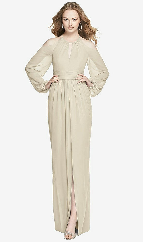 Front View - Champagne Dessy Bridesmaid Dress 3018