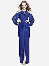 Front View Thumbnail - Cobalt Blue Dessy Bridesmaid Dress 3018