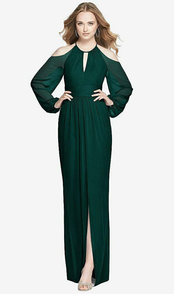 Front View - Evergreen Dessy Bridesmaid Dress 3018