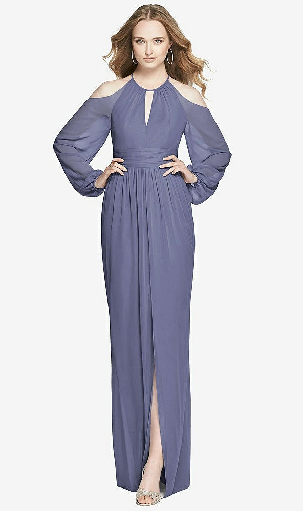 Front View - French Blue Dessy Bridesmaid Dress 3018