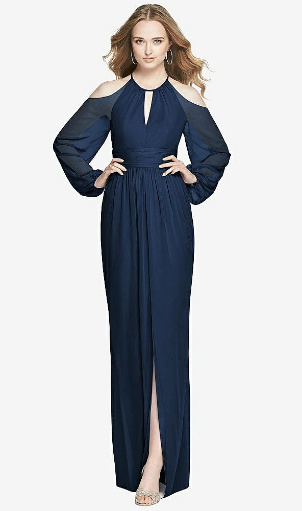 Front View - Midnight Navy Dessy Bridesmaid Dress 3018
