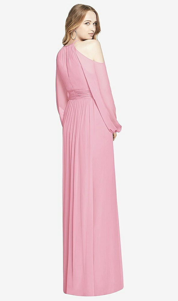 Back View - Peony Pink Dessy Bridesmaid Dress 3018