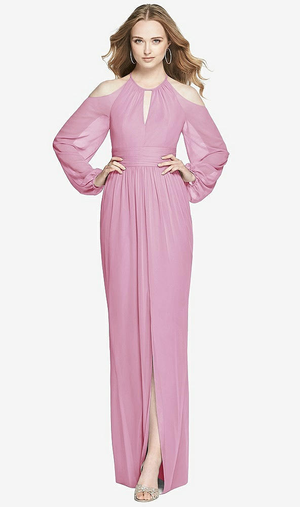 Front View - Powder Pink Dessy Bridesmaid Dress 3018