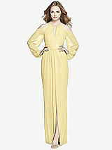 Front View Thumbnail - Pale Yellow Dessy Bridesmaid Dress 3018